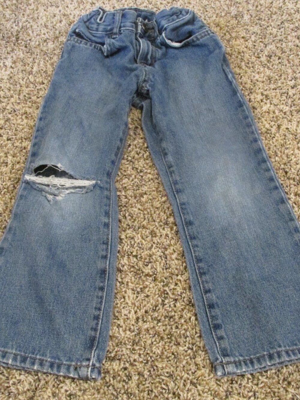 Place Play Jeans Toddler Boys Size 5 Bootcut Blue Denim Elastic Adjustable Pants